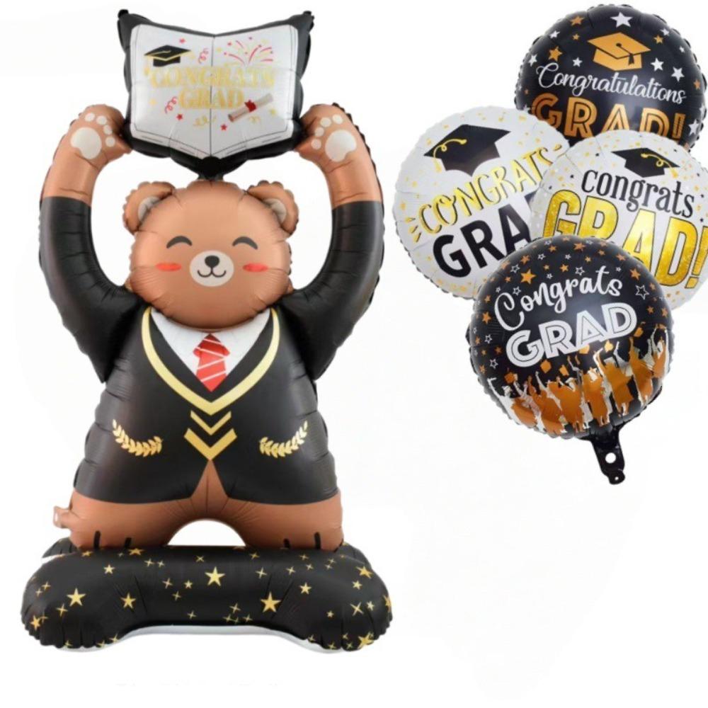 18inch Round Graduation Balloons Standing Balloon Decorative Arrangement Foil Balloon 4D Design Helium Balloon