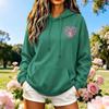 Women's Casual Long Sleeve Loose Fit Pullover Hoodie with Breast Print
