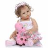 NPK 47cm Newborn Bebe Doll Reborn Baby Girl  Doll In Tan Skin Full Body Silicone Bath Toy  Dolls