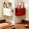Úložný box na stěnu Organizér na nádobí Dvoukomorový Rozdělený Design Dutý Úspora místa Kuchyňské úložiště