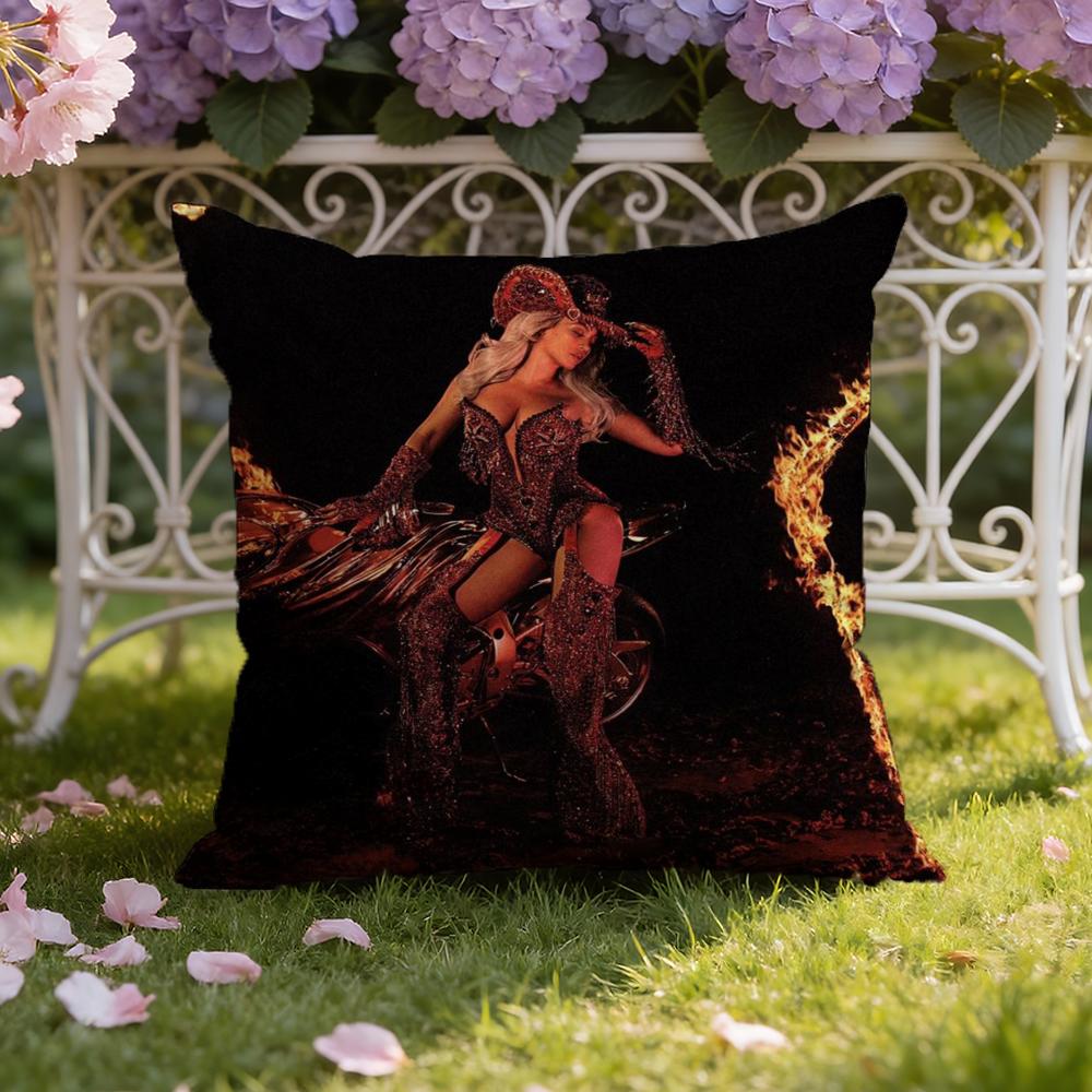 Singer B-Beyonce C-Cowboy Cushion Cover Home & Car Dual-Scene Pillow Cover: Reversible for Premium Comfort