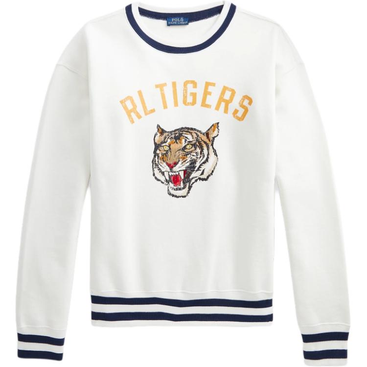 Polo Ralph Lauren FW25 Felpa Girocollo Manica Lunga con Stampa Testa di Tigre RL Unisex sweatshirt WMPOKNINFB20215-100