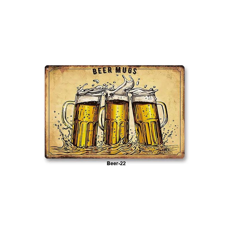 Metal Sign Bar Pub BBQ Shop Wall Painting Tin Sign Decor Beer Wine Alcohol Poster Vintage Tinplate Plaque Shabby Art Decoration