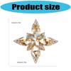 HX6F Shimmering Eight Pointed Star Flower Accessory Premium Crystal Embellishment For Special Occasions