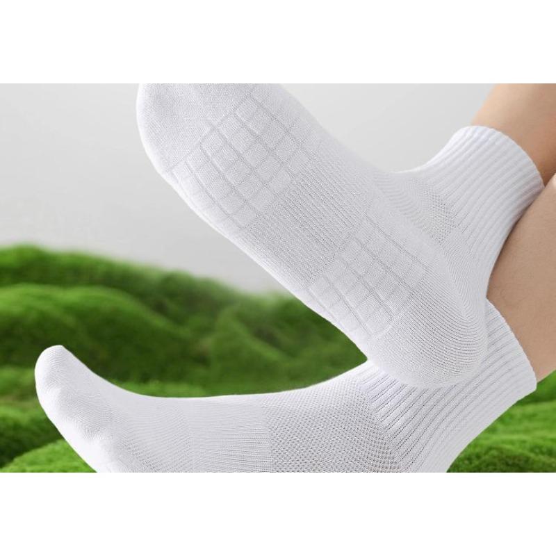 

Men Spring and Autumn Pure Cotton Sweat Absorbing Deodorizing Wormwood Disposable Tube Socks 1 pair белый