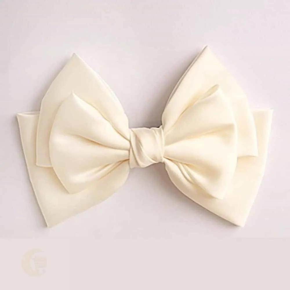 MOONH Point Hairpin White Hairpin Point Pin White Silk 3-Stage Knot Hairpin