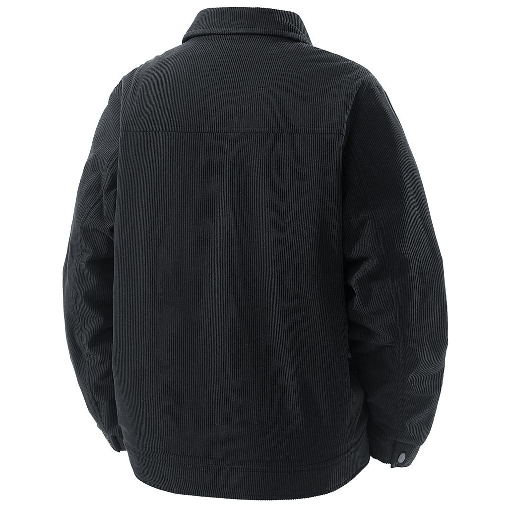 Striped Winter Fleece Man Jacket Vitage Thicken Turn Down Collar Male Coat Single-breasted Long Sleeve Men Outerwear