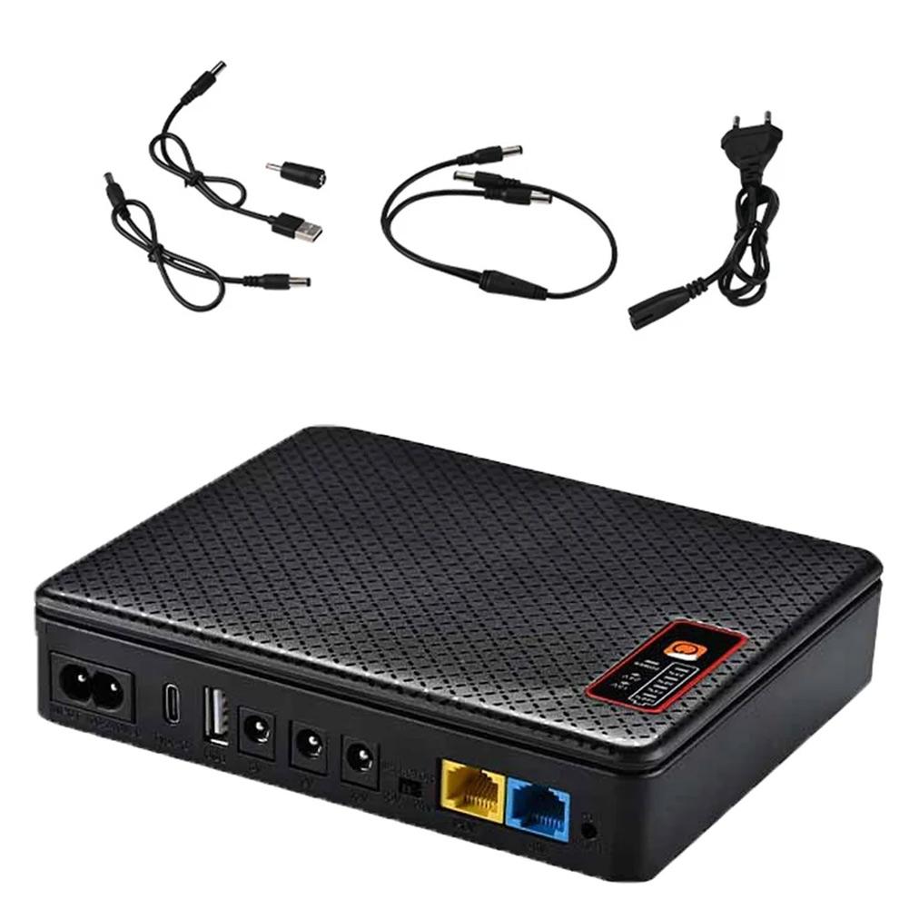 UPS DC Uninterruptible Power Supply 8,000–20,800 MAh For Routers Security Cameras Network Switches Heat-Dissipation Tools Kit