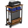 Computer 75cm Tall Console Side Bedside Sofa PC Printer Game Rack Vintage Rack, Table, Table, Stand, Rack, Rack, -