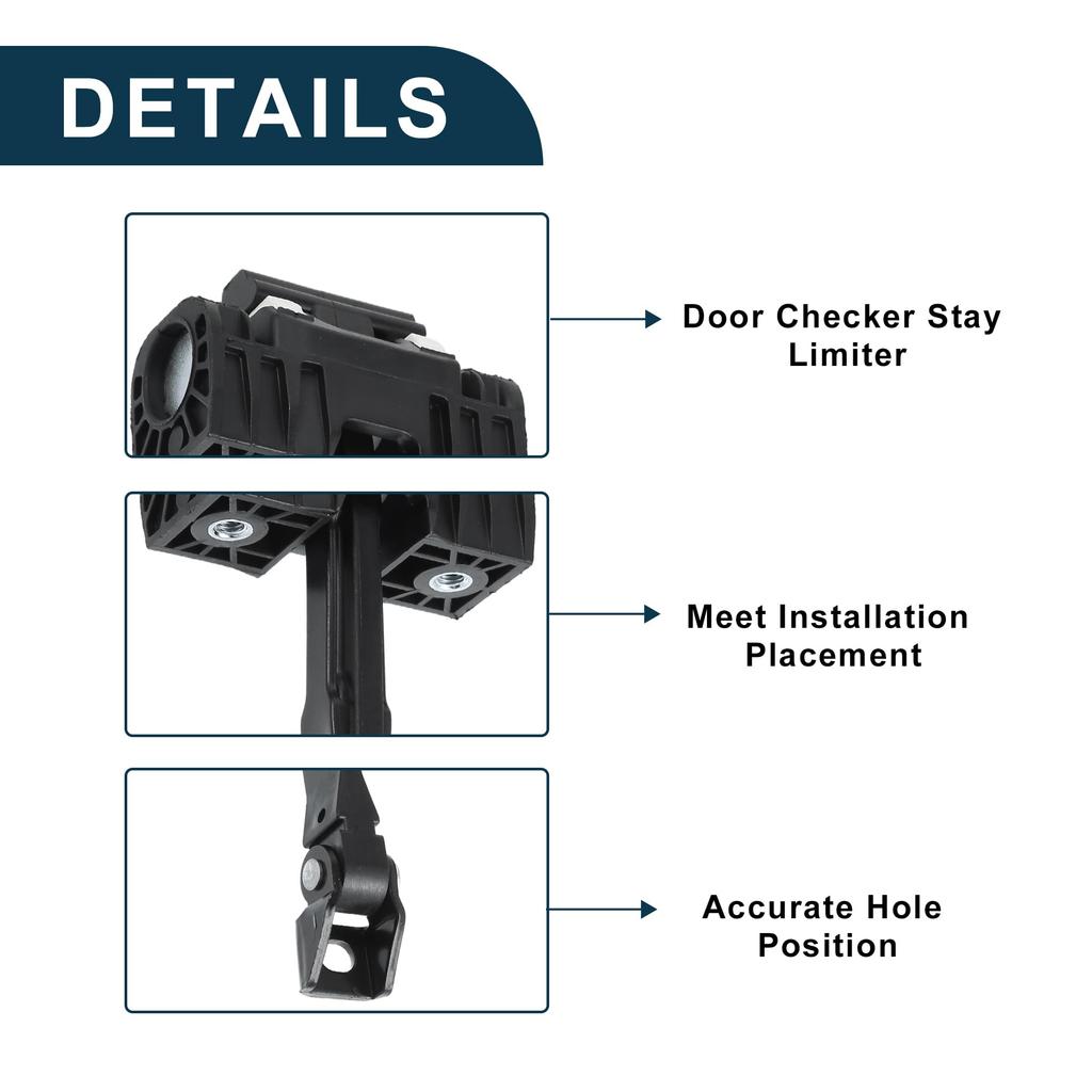 TUCKBOLD Volkswagen Golf Mk7 Door Check Strap Stopper Limiter Durable No.5G0837249D | Front Left
