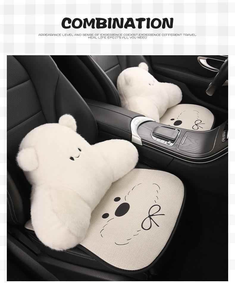 West Highland White Terrier Puppy Car Seat Cushion for MG Models (MG4, MG5, MG6, MG7, ES5) – Cute Cartoon Design for All Seasons.