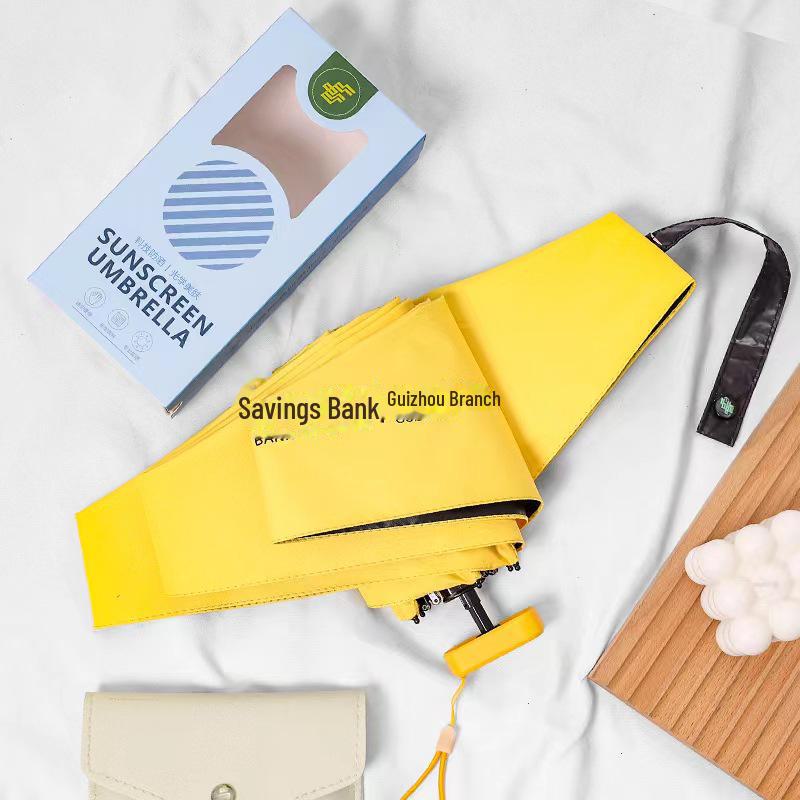 

Портативный женский солнцезащитный зонт - мини-черный капсульный дизайн