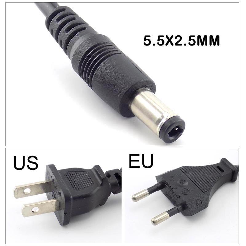 AC DC 100V 220V - 3V 12V 2A Hálózati adapter Tápcsatlakozó Állítható adapter Fali töltő LED lámpához Szalagfényhez