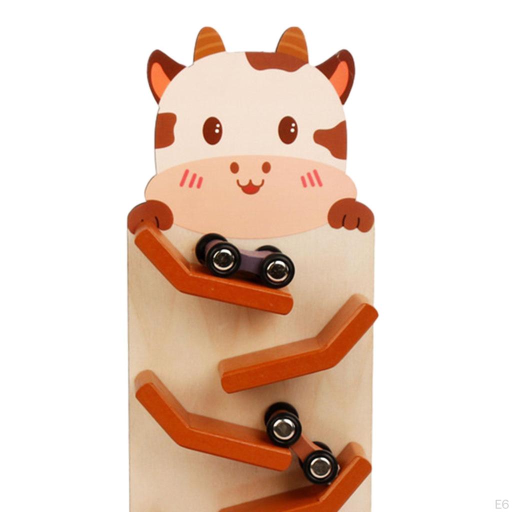 Car Ramp Playset for Kids with Zig Slide And Gliding Vehicles Ages