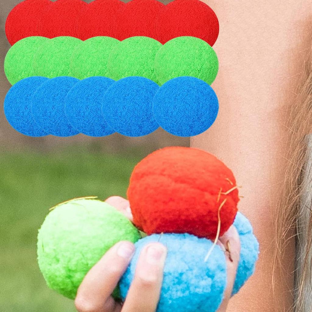15 Stück Wiederverwendbare Schwamm-Wasserbälle Bunt für Erwachsene Kinder Schwamm-Wasserbomben Spritzballons Schwimmbad Sommer Wasser Spielzeug Spiele