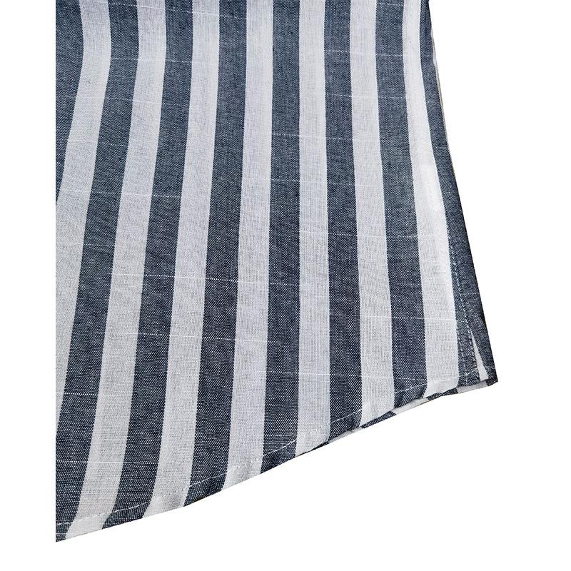Men's Casual Striped Hawaiian Shirt - Short-Sleeved Summer Fashion