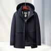 Middle-aged and Elderly Down Jacket for Men's Short Style Can Be Removed and Thickened and Warm. Daddy's White Duck Down Jacket