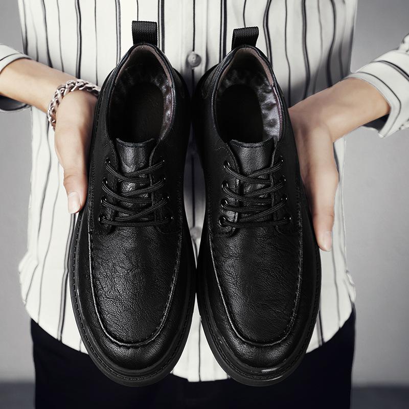 

Hy повседневные кожаные туфли мужские корейские версии модные универсальные британские маленькие кожаные туфли мужские кожаные туфли с мягкой подошвой молодежные мужские весенние туфли 38