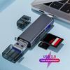 6 In 1 Card Reader Multifunctional Metal TF/SD Card Adaper USB 3.0 Type C Micro USB Memory Card Readers for Phone Laptop Macbook