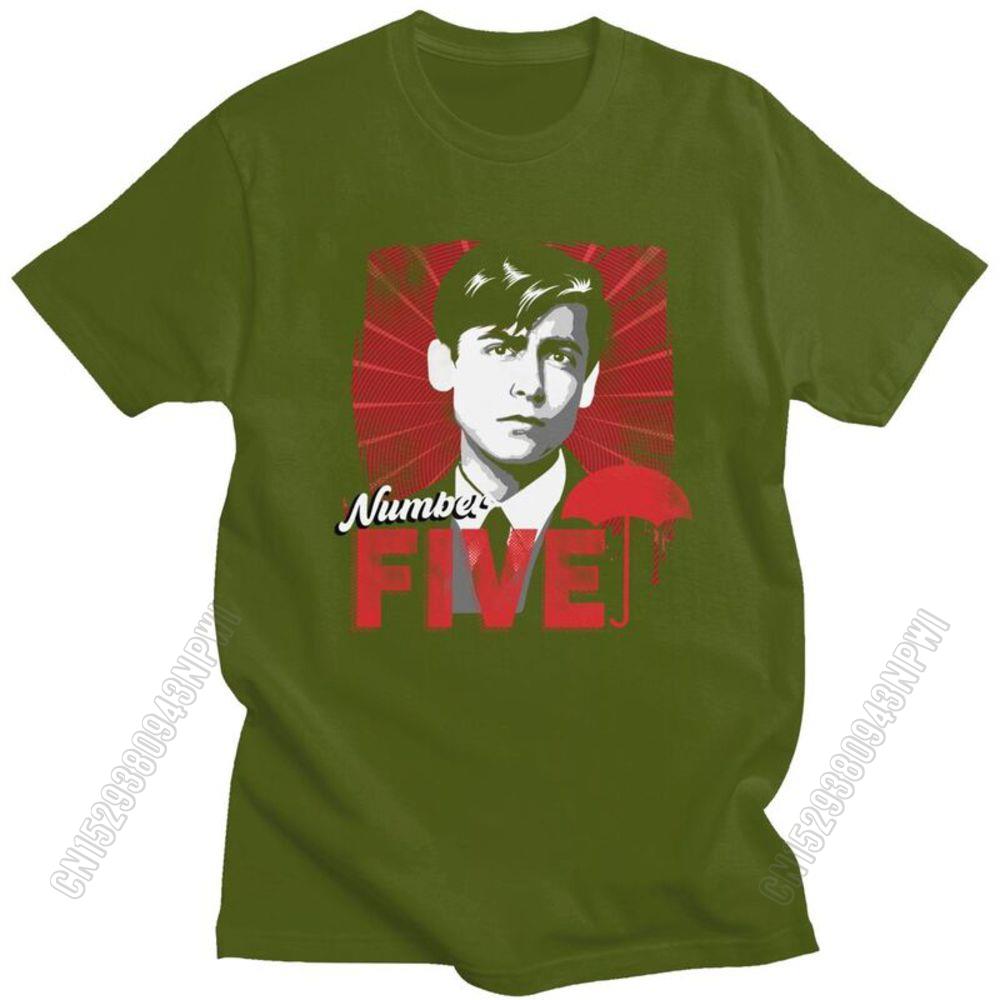 

The Umbrella Academy Tshirt For Men Leisure T Shirt Novelty Number Five T-Shirts Loose Fit Cotton Tees Merchandise 4XL