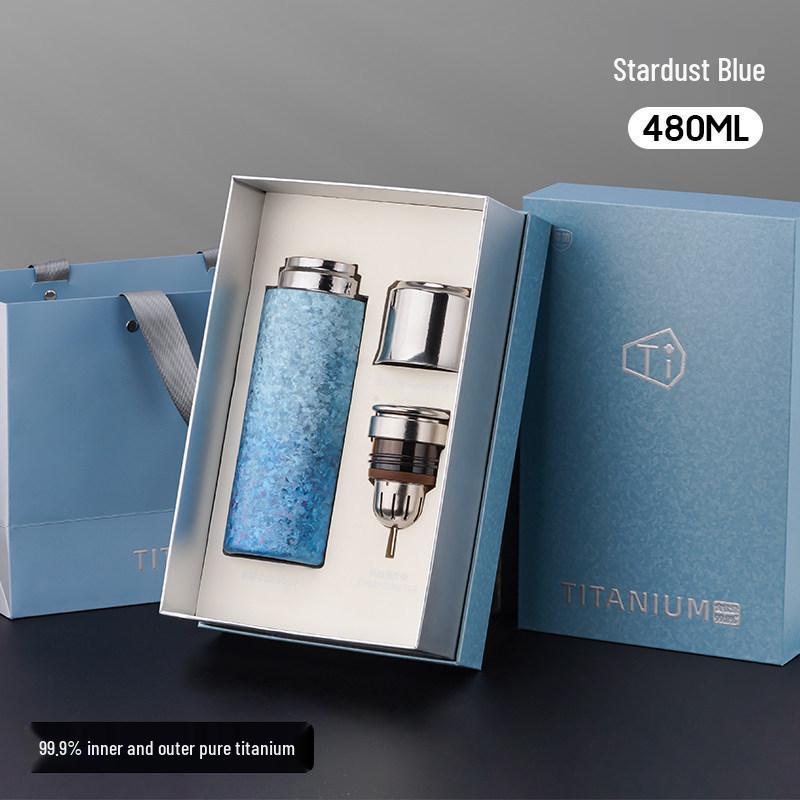 Jiuxiang Pure Titanium Magnetic Insulated Cup with Seamless Liner - Premium Gift for Men and Women