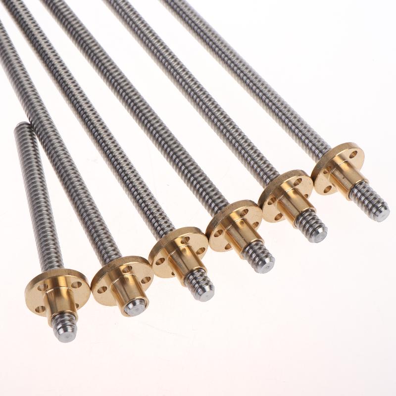 T8 Lead Screw with Brass Nut OD 8mm Lead 2mm Long Service Life 3D Printer Component for CNC Router Equipment