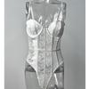 CINOON Women's Sexy Underwear Elasticity Corset Backless Lace Bodysuit Gothic V-Neck Ladies Bustier Breathable Overbust Straps Lingerie