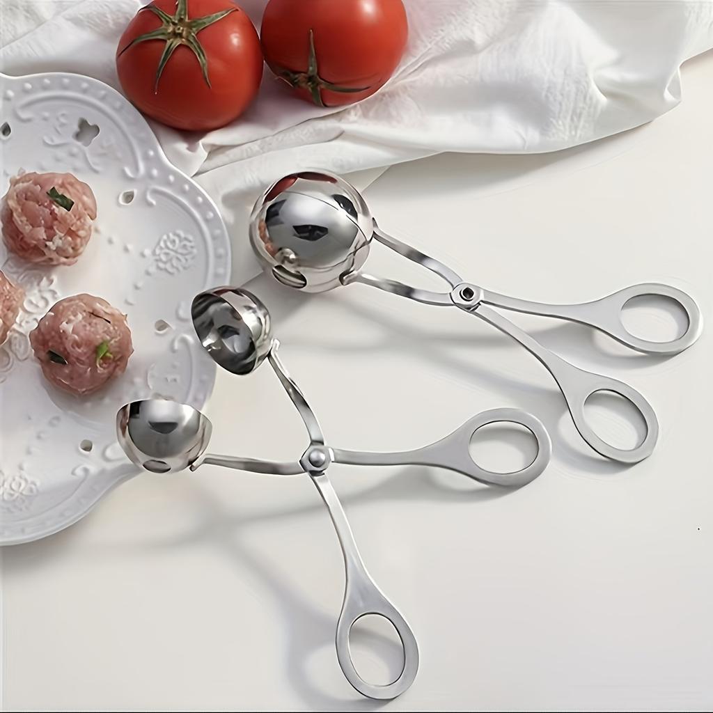 1pc, Non-Stick Meatball Maker, Stainless Steel Meatball Scoop with Long Handle - Ideal for Restaurants, Kitchenware & Tableware