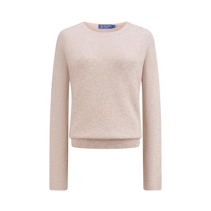 NVG·YOUNG Women's Premium Wool-Cashmere Blend Crewneck Sweater