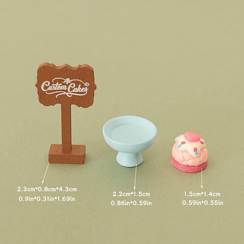 38Styles Dollhouse Miniature Simulation Food Strawberry Waffle Cake Model DIY Kitchen Accessories Resin Dollhouse Decoration