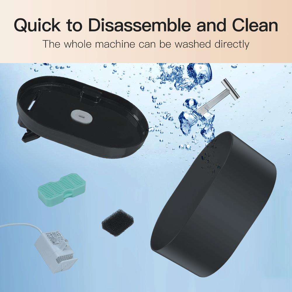 2.5L 5V USB Bebedero Automático para Gato Perro con Grifo Dispensador de Agua para Perro Filtro Transparente Bebedero Sensor para Mascotas Cuenco para Beber