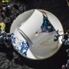 Elegant Bone China Coffee Cup & Saucer Set for Afternoon Tea - Exquisite Ceramic Bowls, Dishes, Plates In a Gift Box for Home Use.