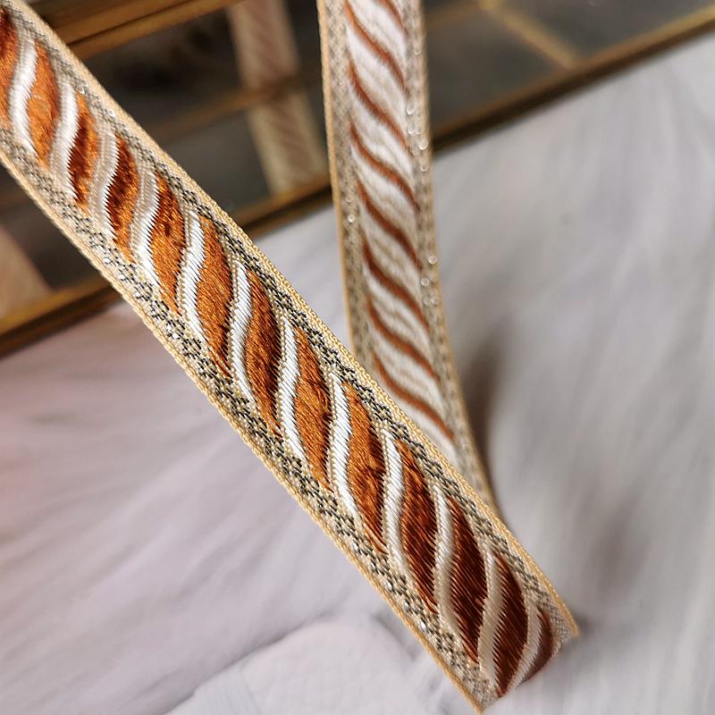 Misi Ethnic Embroidery Jacquard Ribbon for DIY Doll Clothing