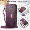 Floral Leather Wallet Case for Samsung Galaxy A05-A71 / S24-S25 series...with Detachable Shoulder Strap