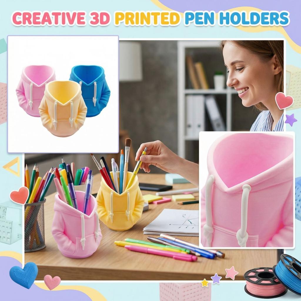 Hoodie Pen Holder Decoration 3d Printing Ornament Small Holder