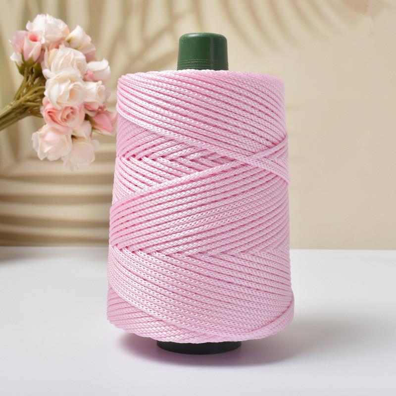 Leichtes Eis-Seidengarn für Sommer DIY Handgewebter Sonnenhut Tasche Schuhe Kissen Bastelseil Hohlwolle Häkeln Kissen