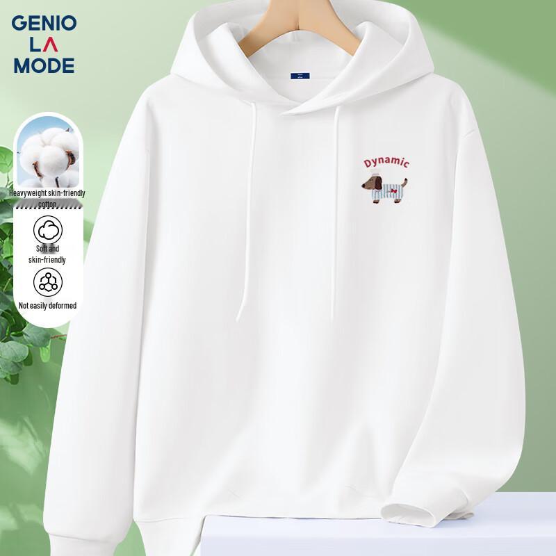 

GENIOLAMODE Men s Puppy Print Hooded Sweatshirt 3XL