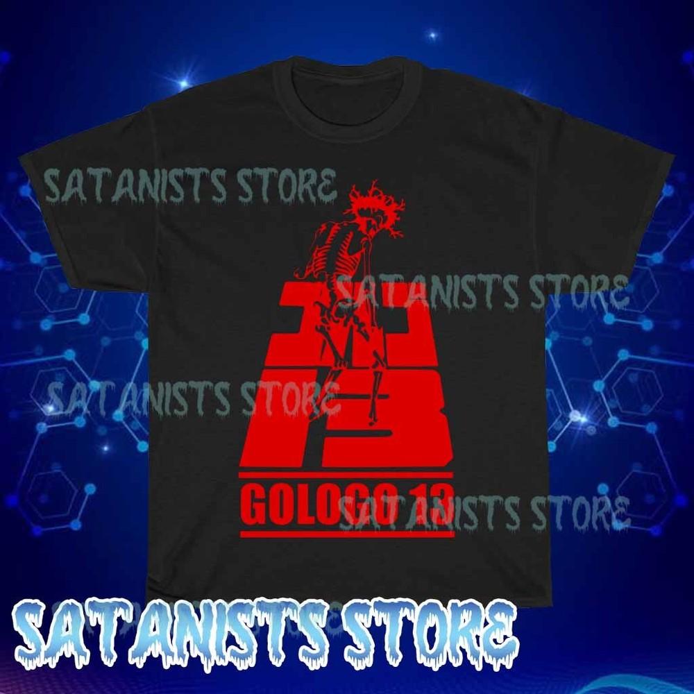 

New Golgo 13 Anime Skull Men s Black T-shirt Funny Size S to 5XL M