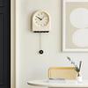 New Korea Cream Style Wall Clock Living Room Clocks Home Decor Digital Clocks Modern Design Swinging Pendulum Clock
