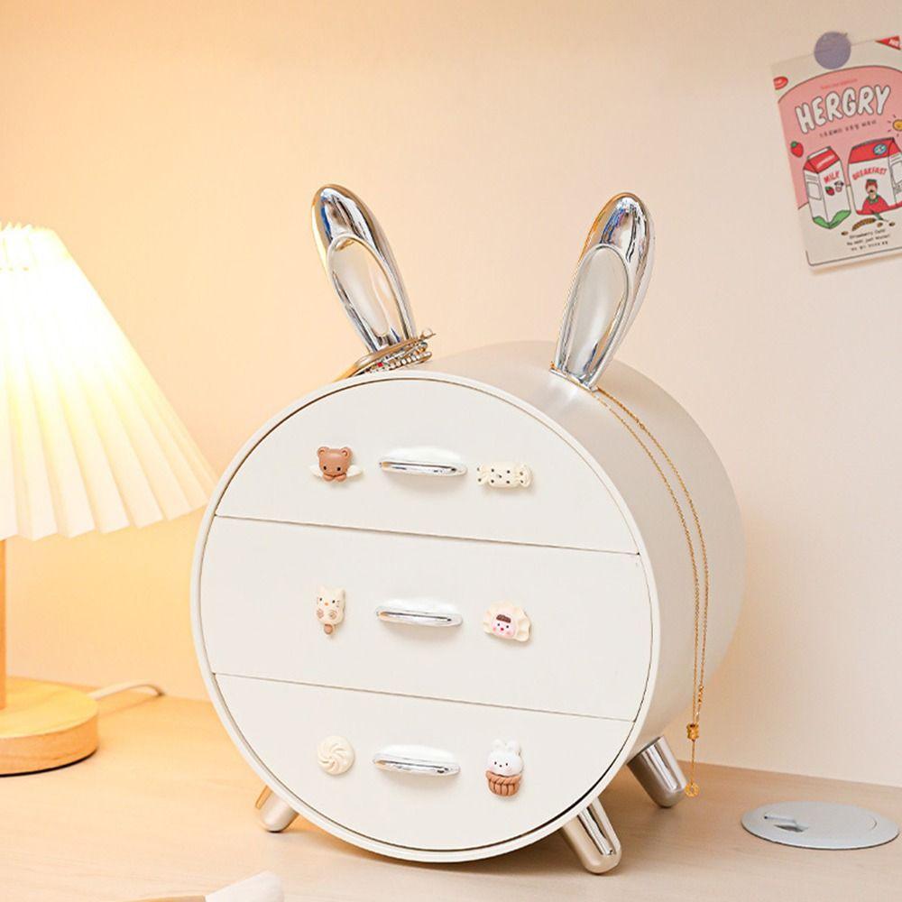 Cartoon Bunny Children's Hairpin Hair Clip Storage Cosmetics Holders for Bedroom and Dorm Room