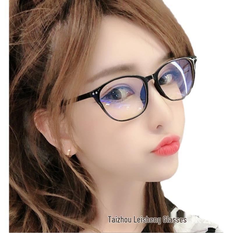 Unisex Round Frame S6008 Eye Protection Glasses with Rivet Style - Blue Light Blocking for Mobile and Computer Screens
