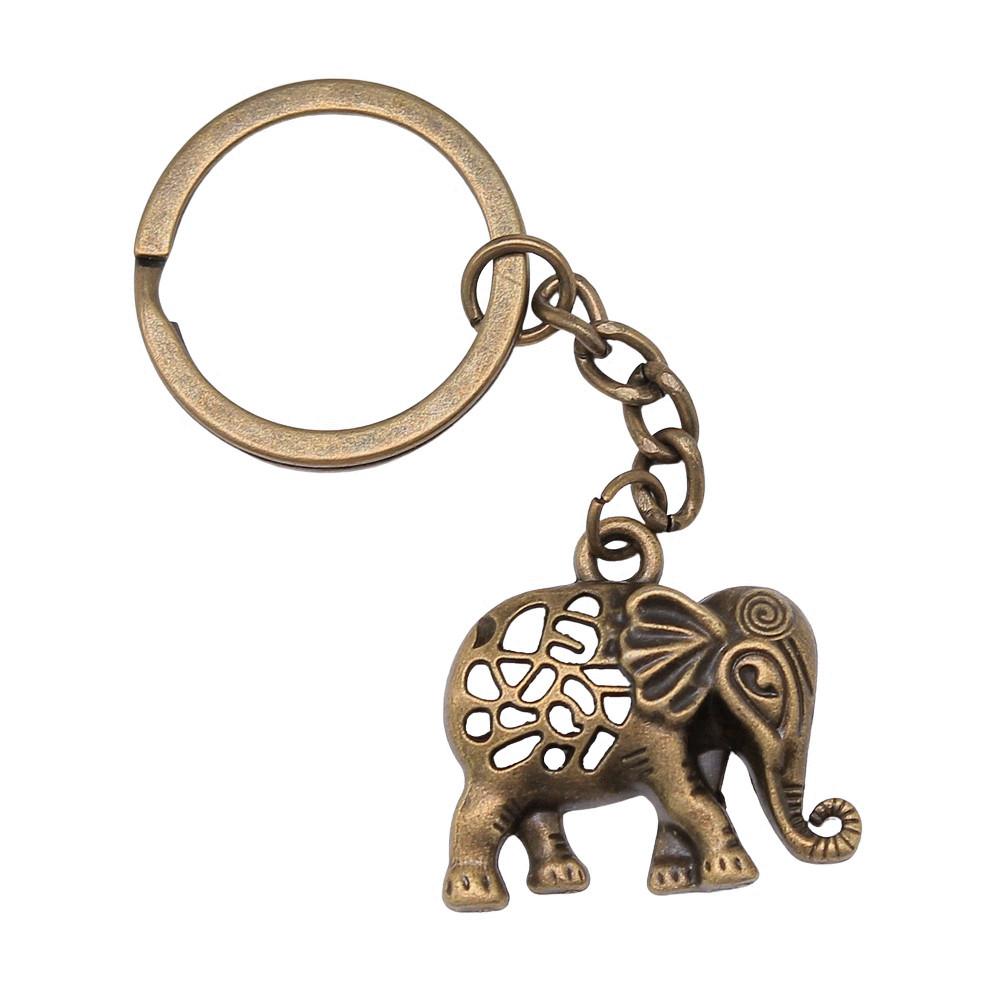 Pendants Elephant Charm Keychain Animal Theme Key Ring 28mm