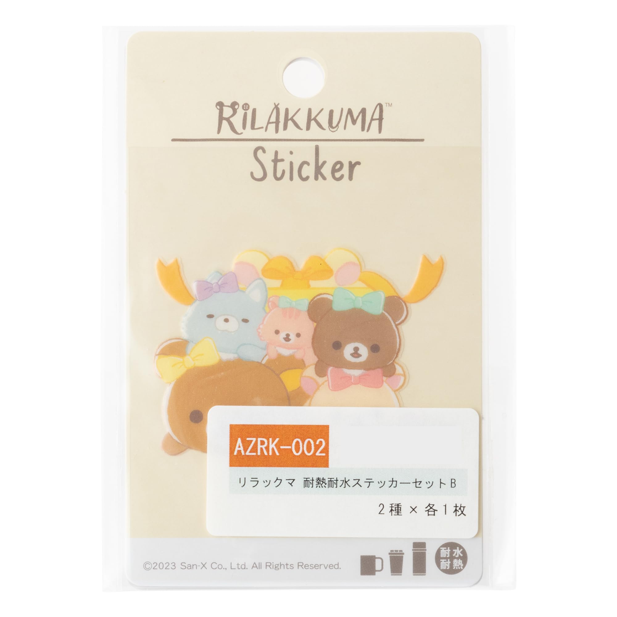 

Набор термо- и водостойких наклеек Sanei Rilakkuma B Co., Ltd.. АЗРК-002 бежевый