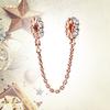 Sparkling Safety Chain Collection Charm Bead Charms Triple Clear Stone Safety Chain Safety Chain Clip Compatible With Authentic Bracelets Do It Yourse