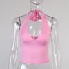 Kobiety Halter Camisole Damski podkoszulek z dekoltem w kształcie litery V Seksowne czołgi Obcisły gorset bez pleców Femme Topy