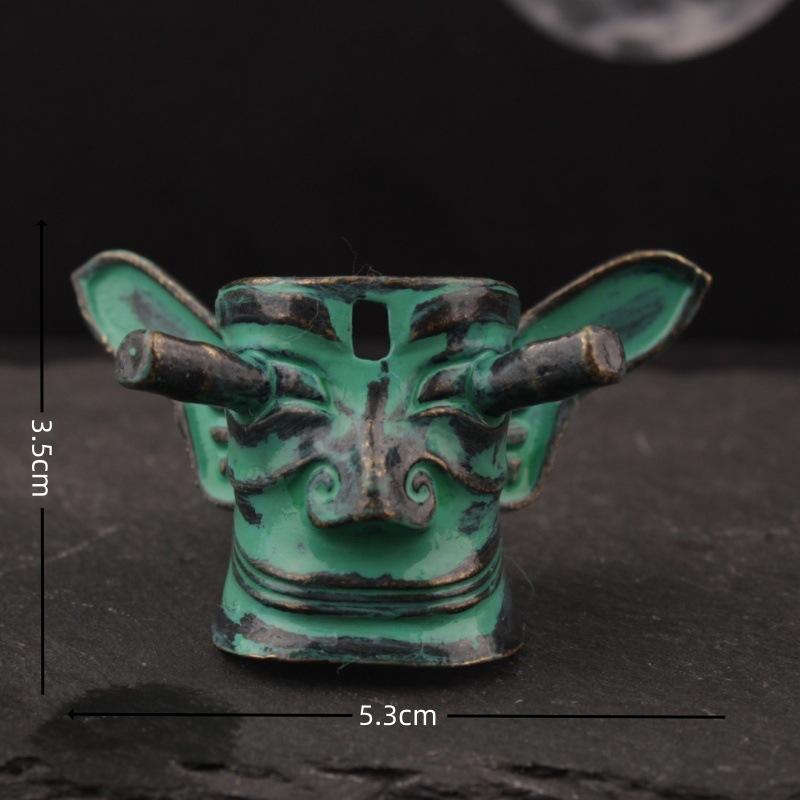 Sanxingdui Bronze Statue Standing Figure Blessing Mask Divine Bird Home Decor Craft National Trend Cultural Creative Souvenir Gi