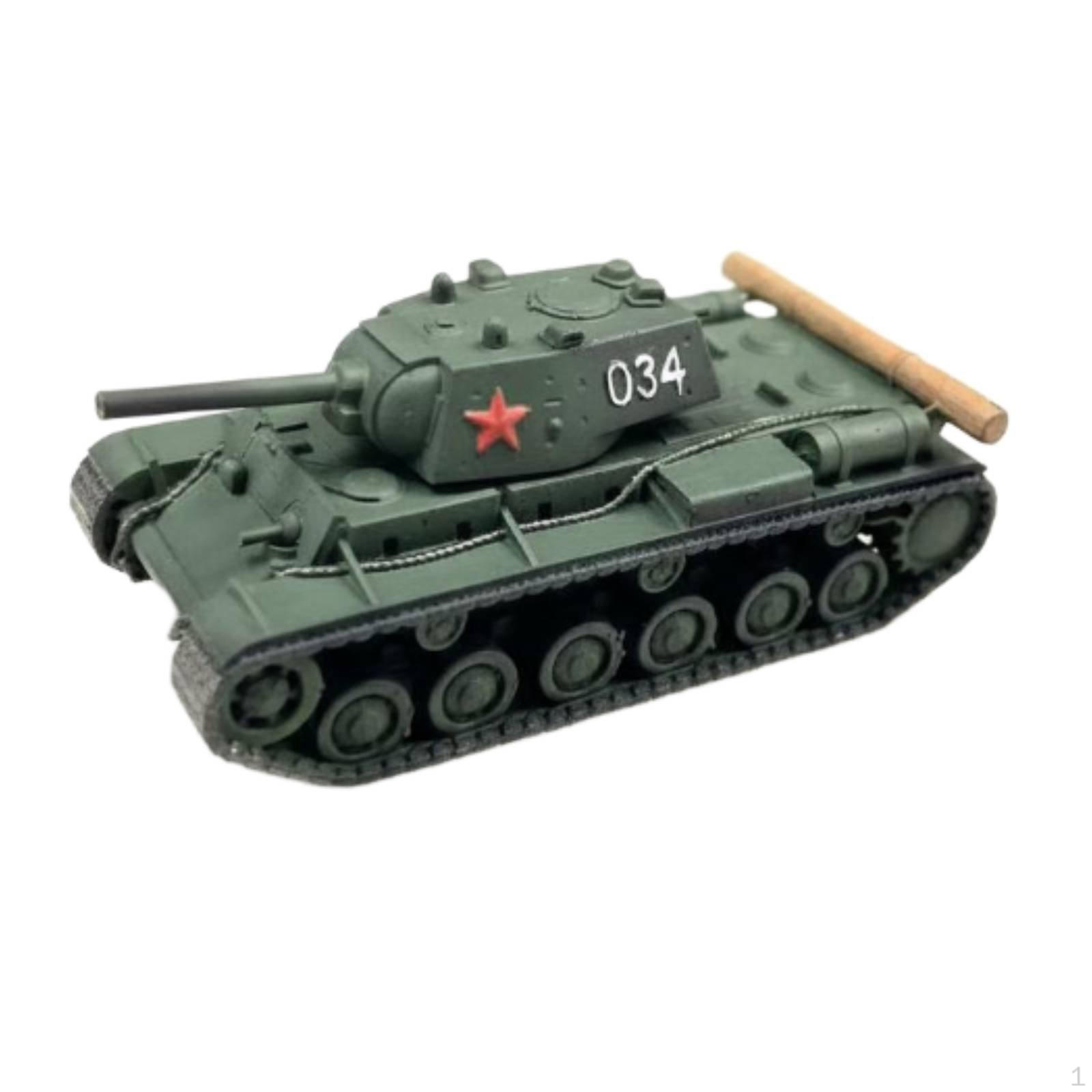 Soviet KV1 Tank Model Highly Detailed 1/144 Scale Heavy PrePainted Miniature Armored Vehicle Green