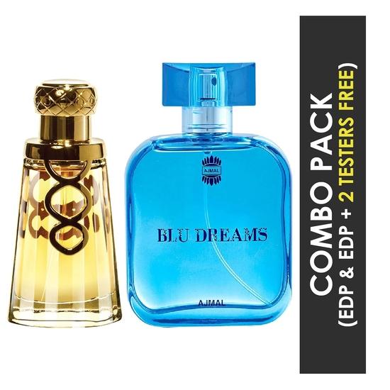 Ajmal Khallab EDP Woody Oudh Parfüm 50 ml für Unisex und Blu Dreams EDP Citurs Fruity Parfüm 100 ml für Männer GRATIS