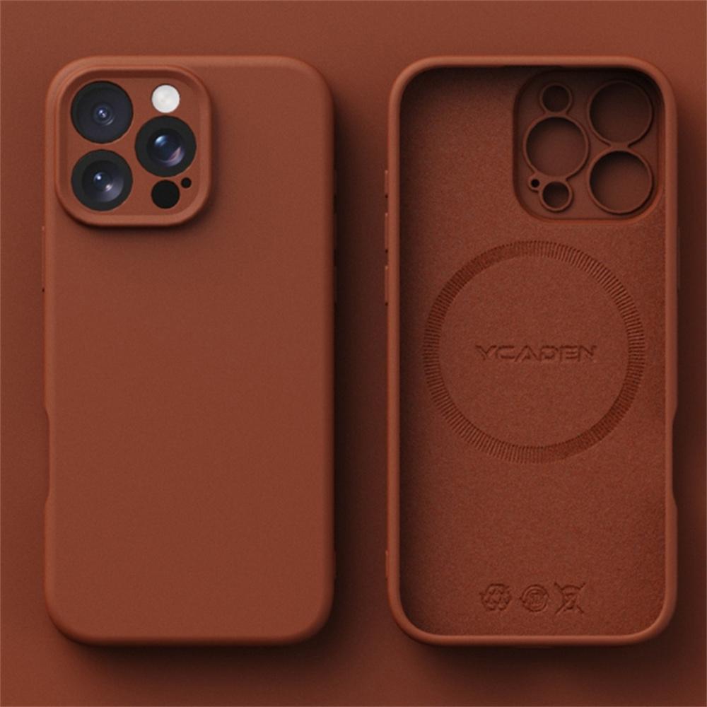 Luxury Silicone Soft Magsafe Case For iPhone 16 15 14 12 11 13 Pro Max 16 Plus 16E Wireless Charge Shockproof Matte Candy Cover