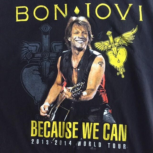 Bon JovVi Because We Can World Tour TShirt Black Short Sleeve Unisex All Size Unisex T-Shirt XL